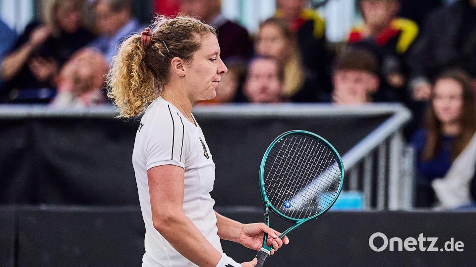Anna-Lena Friedsam und das deutsche Tennisteam kämpften gegen Belgien. Bild: Mathias Schulz/dpa