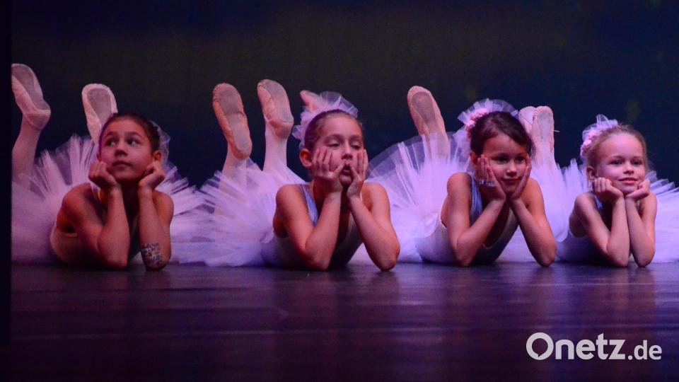 Die kleinen "Snowflakes" begeisterten mit ihrem Ballett-Auftritt in der Max-Reger-Halle. Bild: Kunz