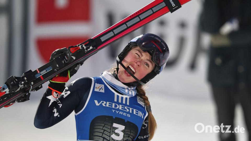 Seriensiegerin Mikaela Shiffrin fuhr in einer eigenen Liga. Bild: Marco Trovati/AP/dpa