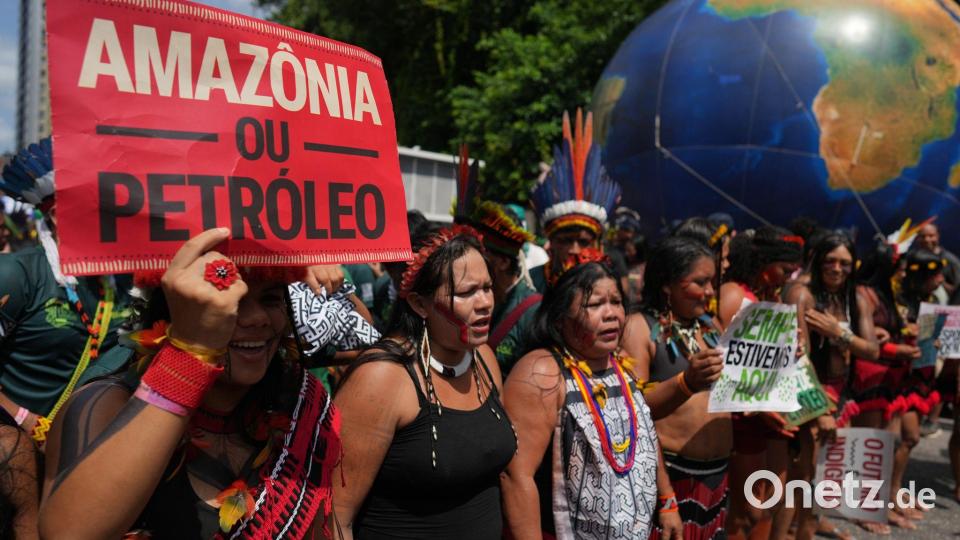 Protest mit Tradition: Indigene Gruppen fordern auf der COP30 in farbenfrohen Aktionen Klimaschutz Bild: Andre Penner/AP/dpa