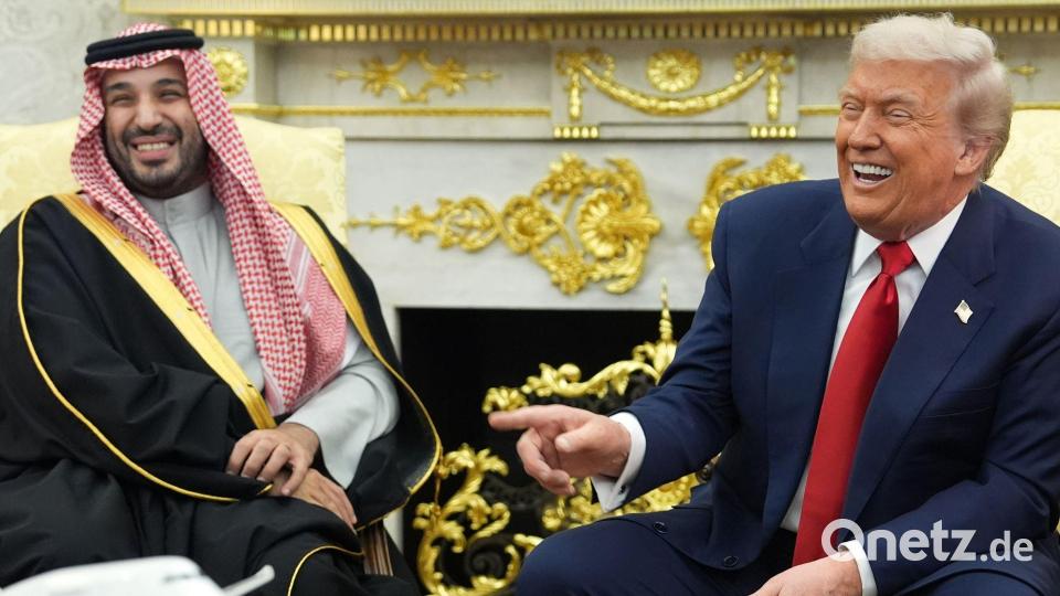 Saudi-Arabiens Kronprinz bekommt einen herzlichen Empfang vom US-Präsidenten im Weißen Haus. Bild: Evan Vucci/AP/dpa