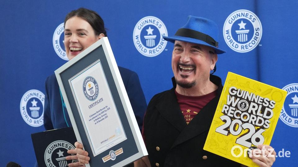 Joe Alexander hat nun 60 Weltrekorde aufgestellt. Bild: Marcus Brandt/dpa