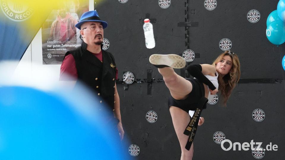 Palina Glebova stellte gleich drei Rekorde auf. Bild: Marcus Brandt/dpa