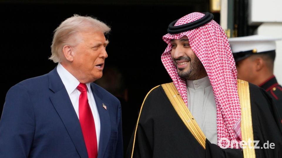 US-Präsident Donald Trump empfing den saudischen Kronprinzen Mohammed bin Salman im Weißen Haus. Bild: Mark Schiefelbein/AP/dpa