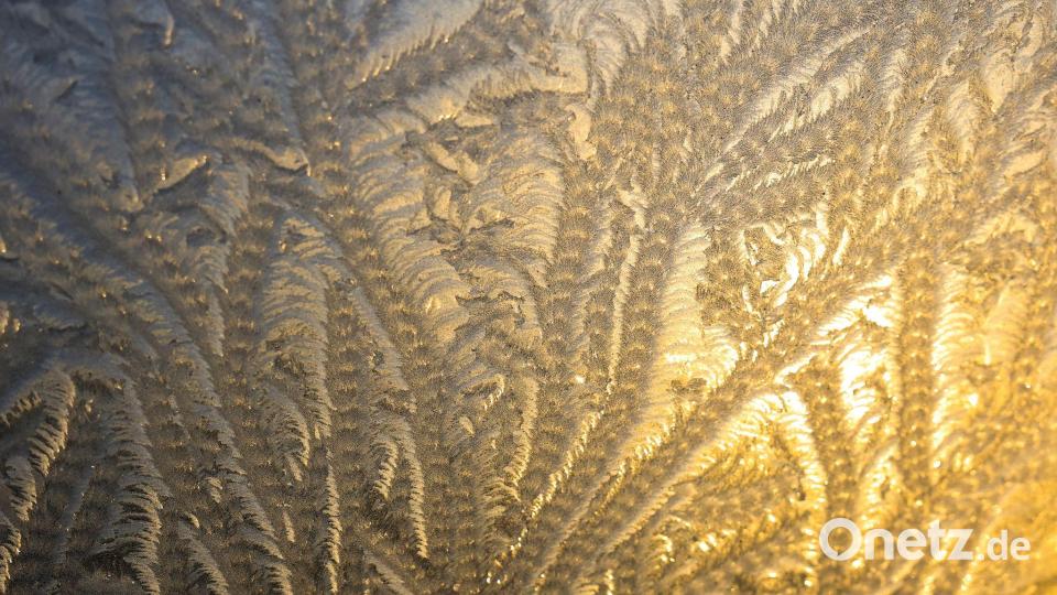 Eisblumen haben sich am Morgen an einem Dachfenster in Leipzig gebildet. Bild: Jan Woitas/dpa