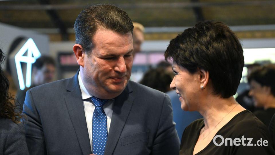 Der damalige Arbeitsminister Hubertus Heil (SPD) und sein „Job-Motor“: Wie diese Ukrainerin sollten viele Flüchtlinge Arbeit bekommen. (Archivfoto vom Juni 2024) Bild: Britta Pedersen/dpa