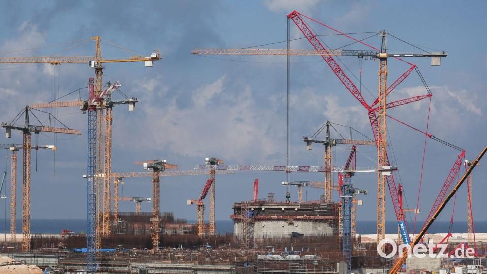 Ein Kraftwerksblock ist auf der Baustelle des Kernkraftwerks El-Dabaa zu sehen. Bild: Alexander Ryumin/TASS via ZUMA Press/dpa