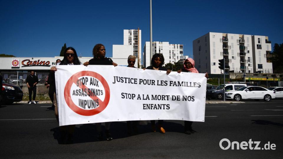 In den von Drogengewalt beherrschten Viertel in Marseille protestieren Bewohner und Betroffene gegen den Rauschgifthandel (Archivbild). Bild: Christophe Simon/AFP/dpa
