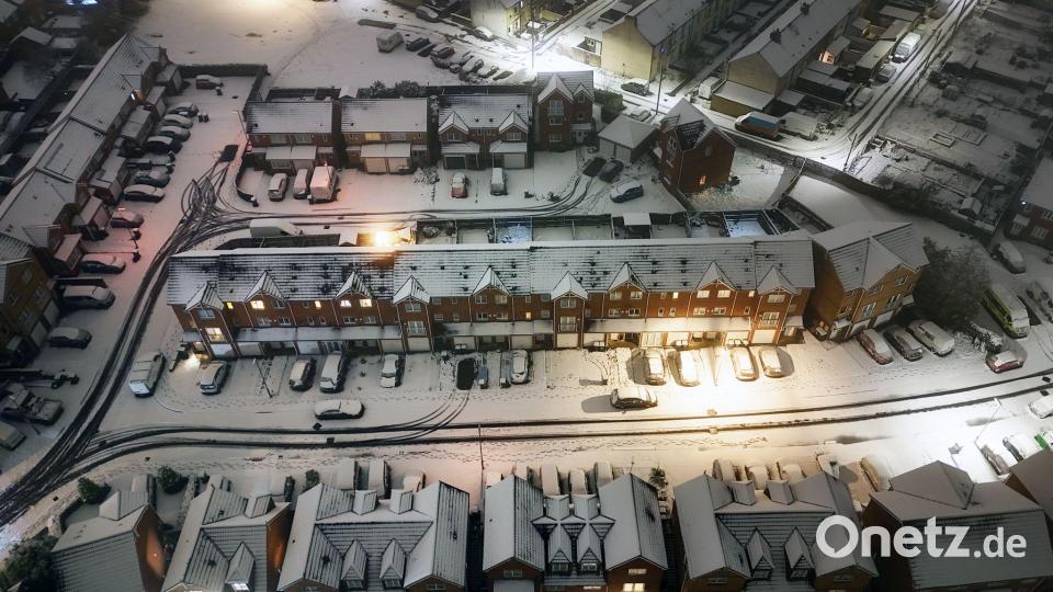 Schnee liegt in Consett in der Grafschaft Durham in Großbritannien, Bild: Owen Humphreys/PA Wire/dpa