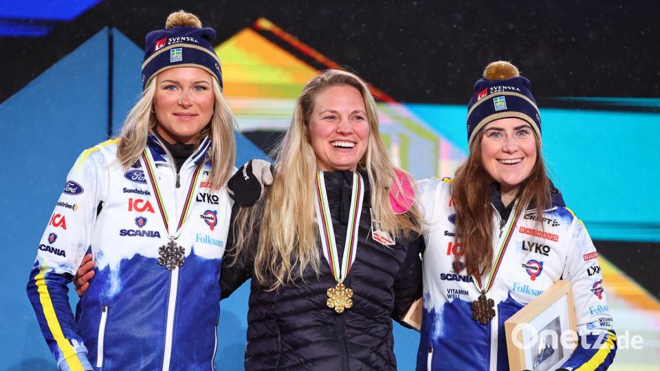 Jessie Diggins (M) wurde Olympiasiegerin, Weltmeisterin und Weltcupgesamtsiegerin. (Archivfoto) Bild: Daniel Karmann/dpa