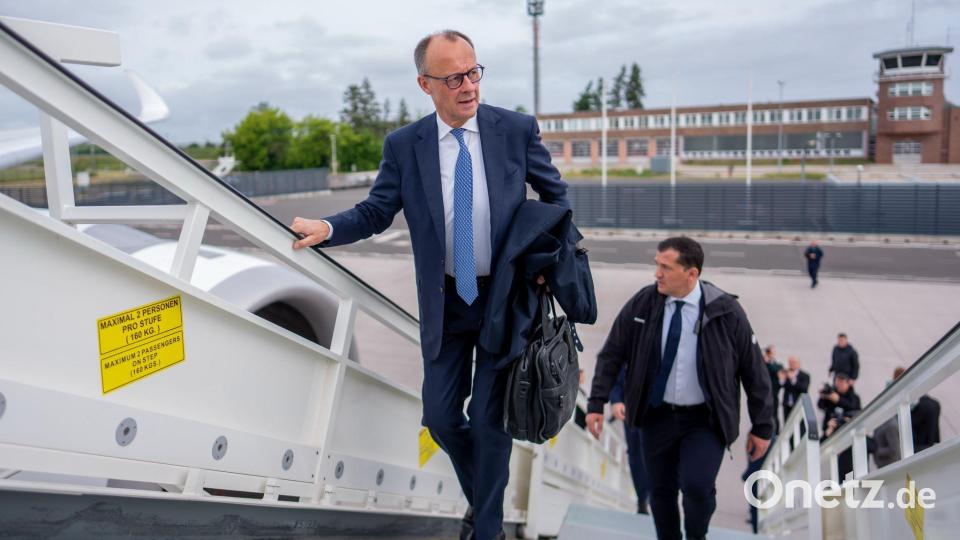 CDU-Chef Friedrich Merz steht vor seiner bislang längsten Auslandsreise als Bundeskanzler. (Archivbild) Bild: Michael Kappeler/dpa