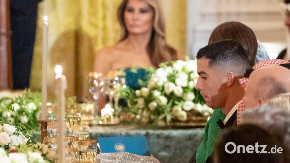 Gast im Weißen Haus: Superstar Cristiano Ronaldo. Bild: Alex Brandon/AP/dpa