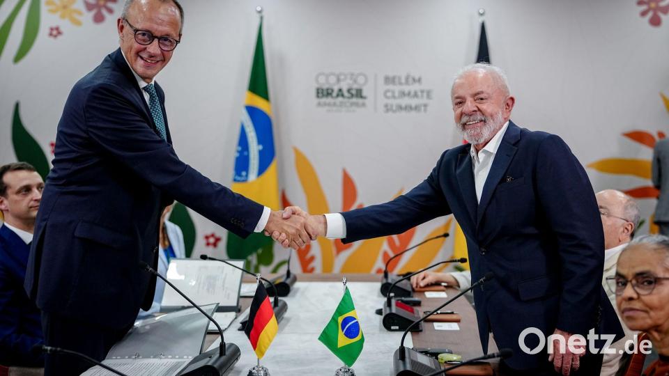 Nach seinen Äußerungen zur Stadt Belém wird Bundeskanzler Friedrich Merz beim G20 erneut mit dem brasilianischen Präsidenten Luiz Inácio Lula da Silva zusammentreffen. Bild: Kay Nietfeld/dpa