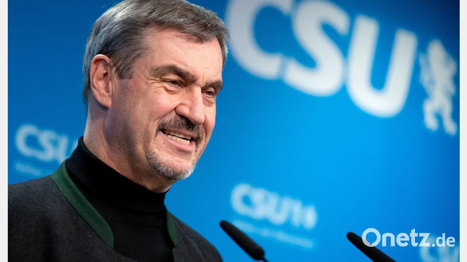 CSU-Chef Söder sieht seine Partei als Bollwerk gegen die AfD. Die Brandmauer soll auch nach der Wahl gelten. Bild: Sven Hoppe/dpa