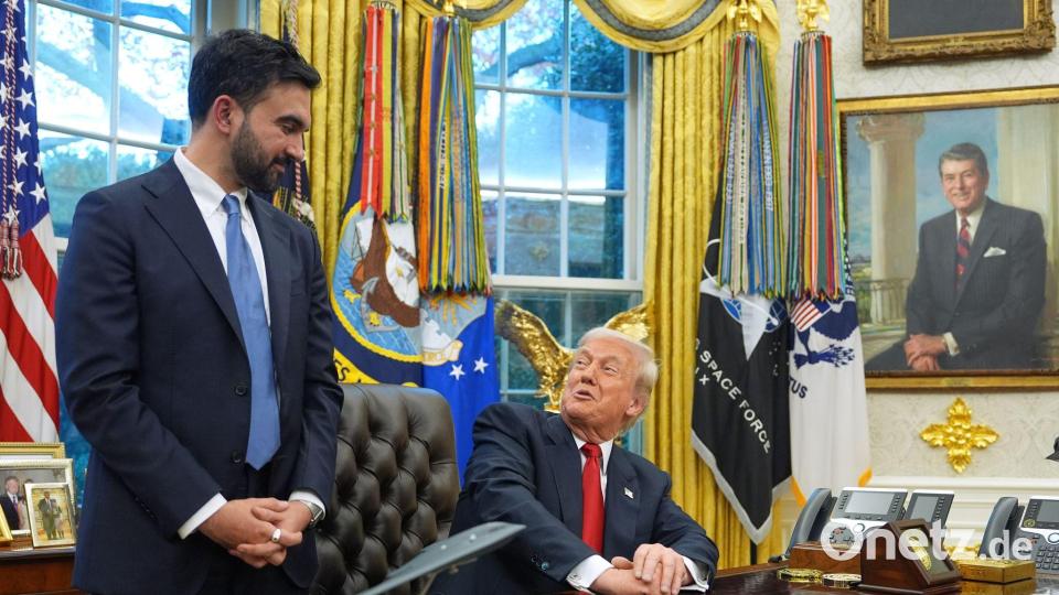 Der linke Demokrat und der Republikaner gaben ein überraschend einträchtiges Bild ab. Bild: Evan Vucci/AP/dpa