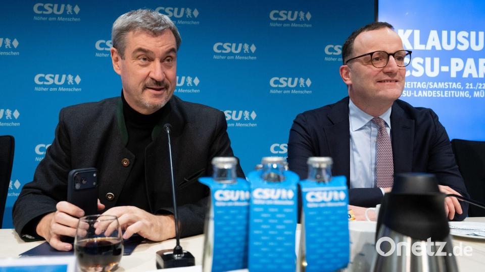 Söder fordert mehr Geschlossenheit in der Union - gerade auch im Umgang mit Kanzler und CDU-Chef Friedrich Merz brauche es mehr „Mannschaftsgeist“. Bild: Sven Hoppe/dpa