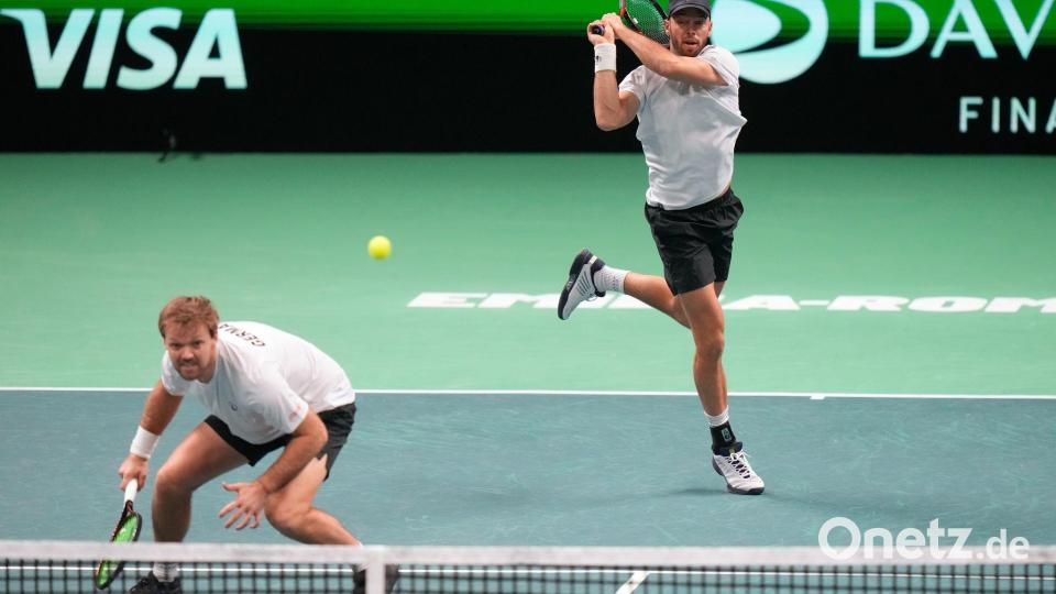 Standen im Doppel wieder unter Druck: Kevin Krawietz und Tim Pütz Bild: Luca Bruno/AP/dpa