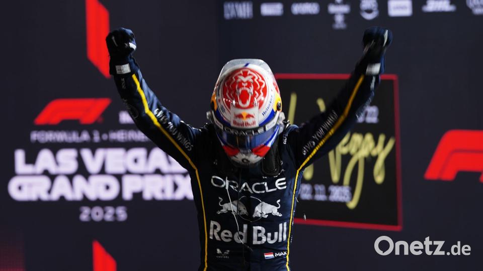 Max Verstappen siegt in Las Vegas – der Weltmeister jubelt erneut Bild: Eric Gay/AP/dpa