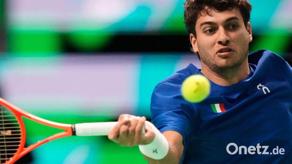Spielte das zweite Einzel für Italien: Flavio Cobolli Bild: Luca Bruno/AP/dpa