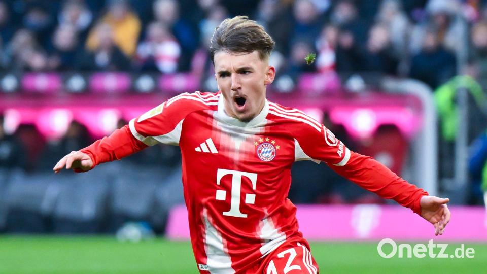 Gute Chancen auf die Startelf gegen Arsenal hat Bayern-Juwel Lennart Karl. (Archivfoto) Bild: Sven Hoppe/dpa