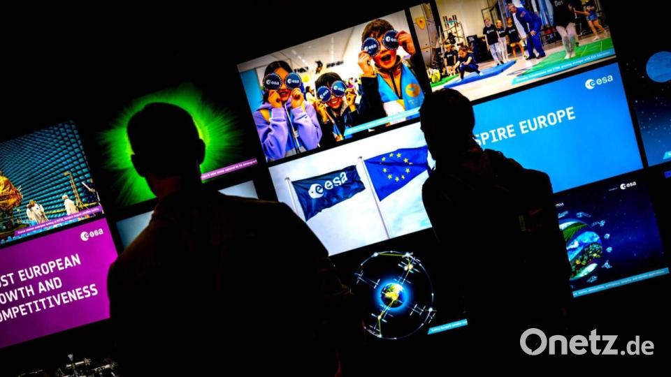 Die Veranstaltungsräume am Vorabend der Esa-Ministerratstagung. Bild: Sina Schuldt/dpa