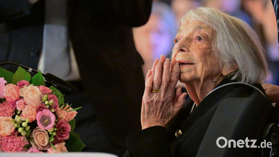Margot Friedländer hatte am 7. Mai ihren letzten öffentlichen Auftritt in Berlin und starb am 9. Mai. (Archivbild) Bild: Sebastian Gollnow/dpa