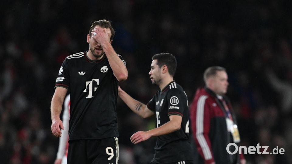 Münchens Harry Kane reagiert nach dem Spiel. Bild: Sven Hoppe/dpa