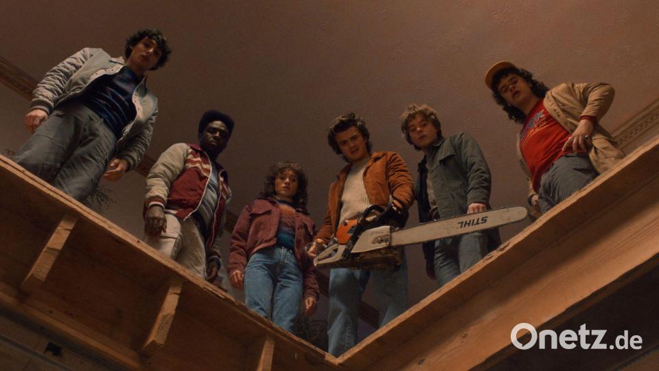 Die Freunde aus Hawkins machen in der letzten „Stranger Things“-Staffel Jagd auf den bösartigen Vecna. Bild: -/Netflix/dpa