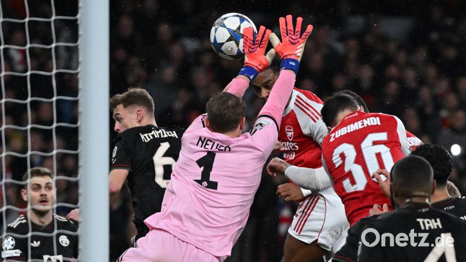 Bayern-Torwart Manuel Neuer kann den Rückstand nicht verhindern. Bild: Sven Hoppe/dpa