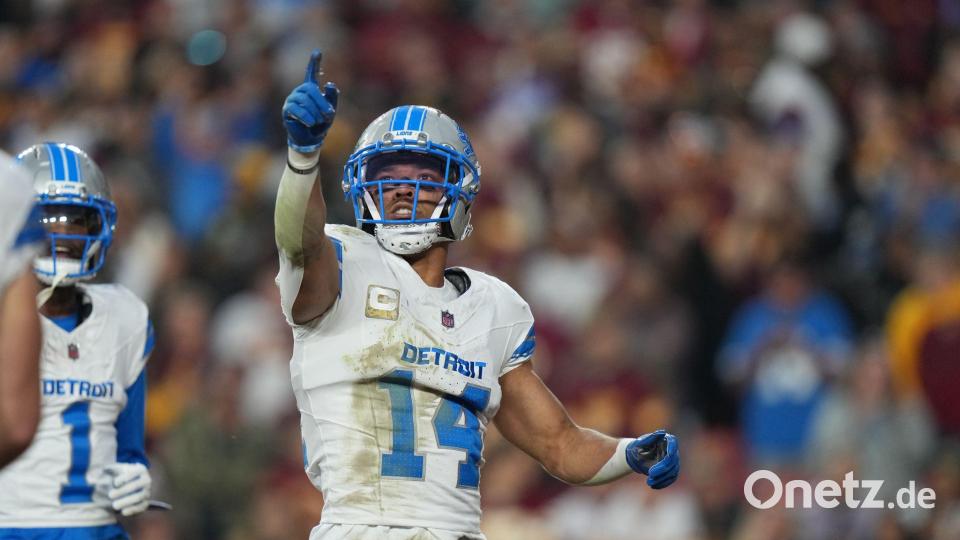 Gebrauchter Feiertag für Amon-Ra St. Brown. (Archivbild) Bild: Stephanie Scarbrough/AP/dpa