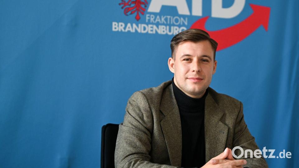Der Brandenburger AfD-Landtagsabgeordnete Jean-Pascal Hohm ist einziger Kandidat für den Vorsitz der neuen AfD-Jugendorganisation, die voraussichtlich „Generation Deutschland“ heißen wird. (Archivbild) Bild: Lilli Förter/dpa