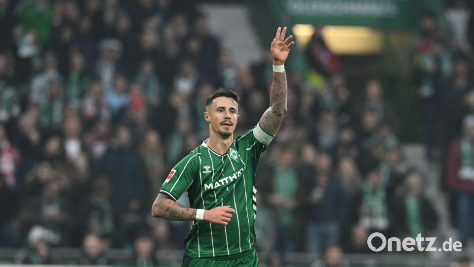 Marco Friedl brachte Werder per Kopf in Führung. Bild: Carmen Jaspersen/dpa