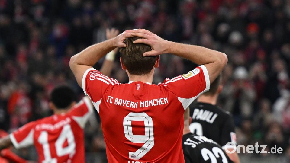 Harry Kane reagiert frustriert nach einer Torchance. Bild: Sven Hoppe/dpa