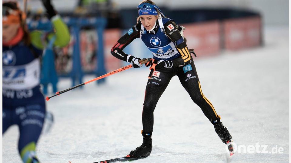 Franziska Preuß musste ein Mal in die Strafrunde. Bild: Björn Larsson Rosvall/TT News Agency/AP/dpa