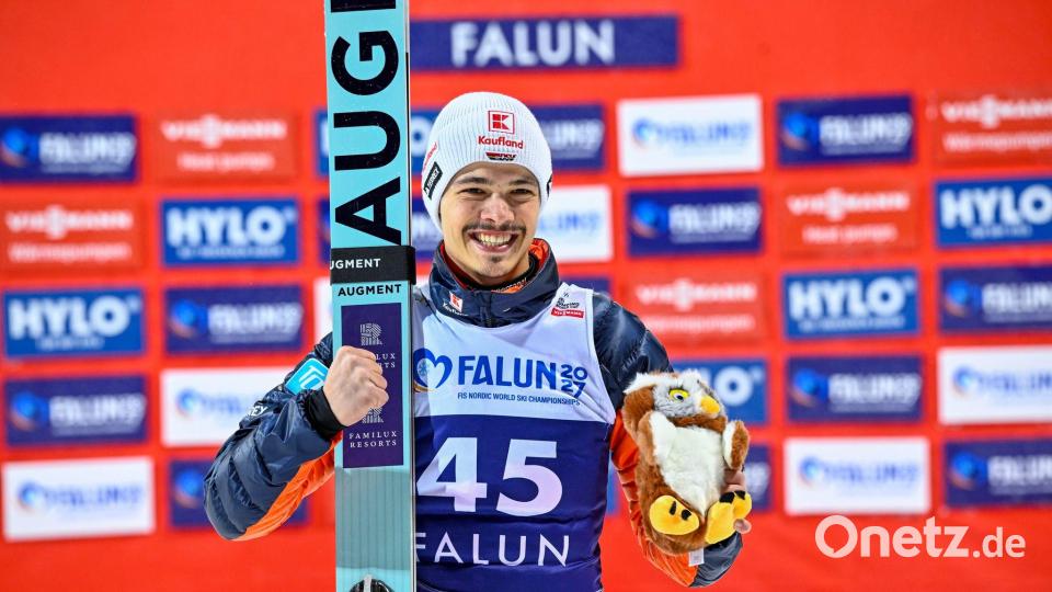 In Falun auf dem Podium, in Ruka chancenlos: Philipp Raimund. Bild: Fredrik Sandberg/TT News Agency/AP/dpa