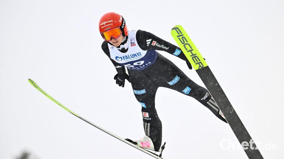 Schmid springt im schwedischen Falun. Bild: Fredrik Sandberg/TT News Agency via AP/dpa