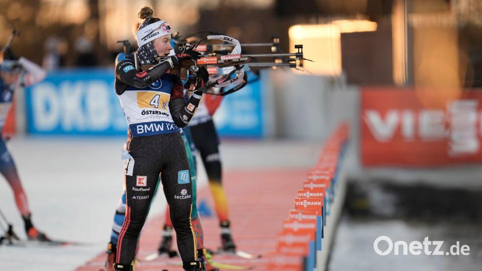 Zwei Strafrunden von Selina Grotian warfen die deutsche Staffel weit zurück. Bild: Björn Larsson Rosvall/TT News Agency via AP/dpa