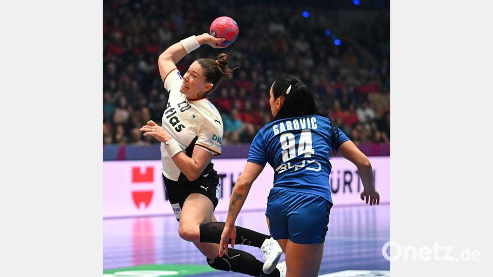 Emily Vogel wünscht sich für die WM-Hauptrunde in Dortmund eine volle Halle. Bild: Marijan Murat/dpa