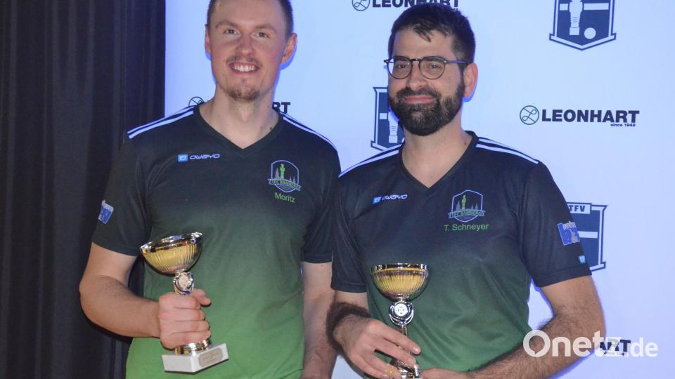 Die Sieger im Herren-Doppel Moritz Schneider und Thomas Schneyer. Bild: Kunz