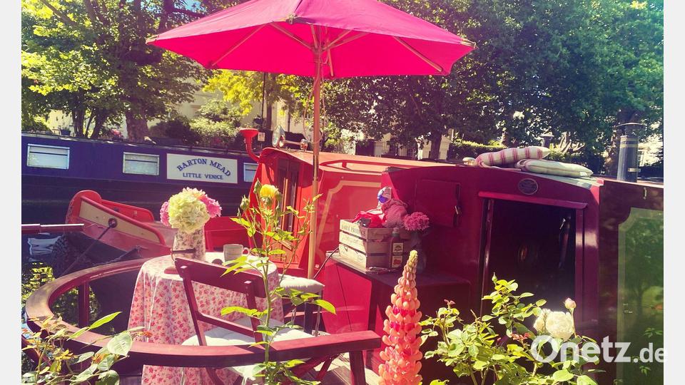 Das Hausboot liegt im Stadtteil „Little Venice“. (Handout) Bild: Annette Dittert/dpa