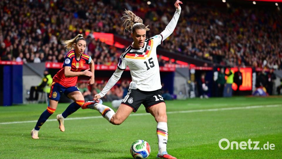 DFB-Stürmerin Selina Cerci im Vorwärtsgang. Bild: Sebastian Christoph Gollnow/dpa