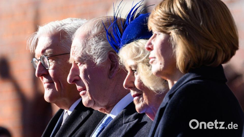 Bundespräsident Frank-Walter Steinmeier und First Lady Elke Büdenbender wurden mit militärischen Ehren auf Schloss Windsor empfangen. Bild: Bernd von Jutrczenka/dpa