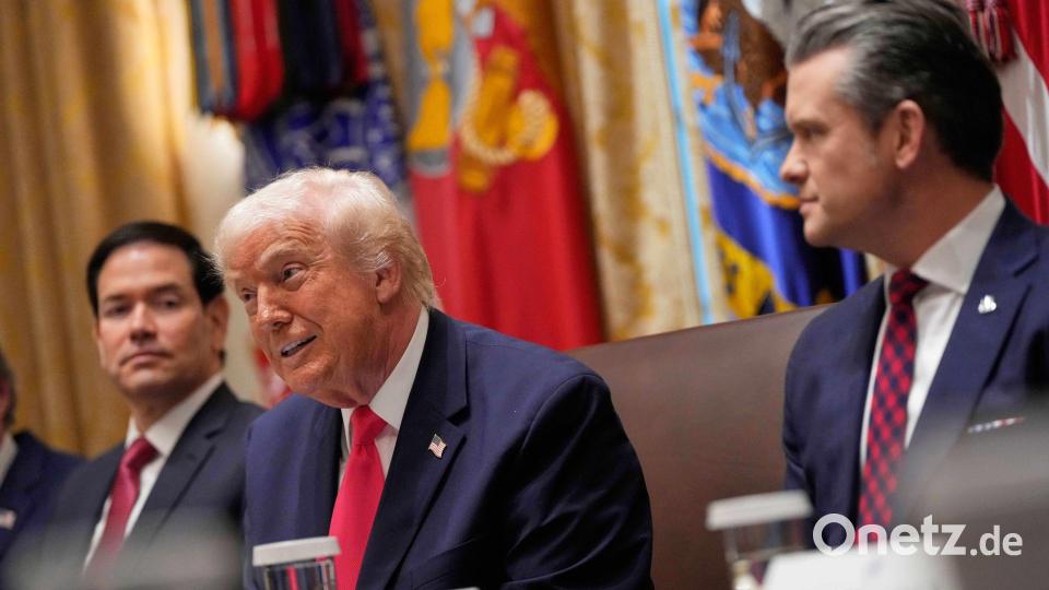 Trump sagt, nicht nur Venezuela könne angegriffen werden. Bild: Julia Demaree Nikhinson/AP/dpa