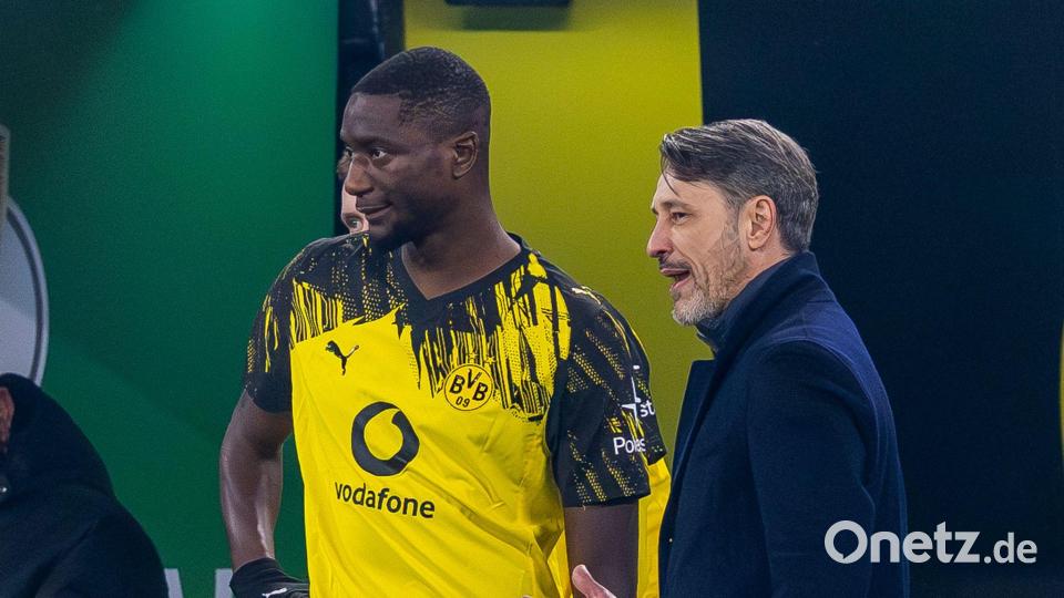 BVB-Coach Niko Kovac muss mit Serhou Guirassy derzeit einen Problemfall managen Bild: David Inderlied/dpa
