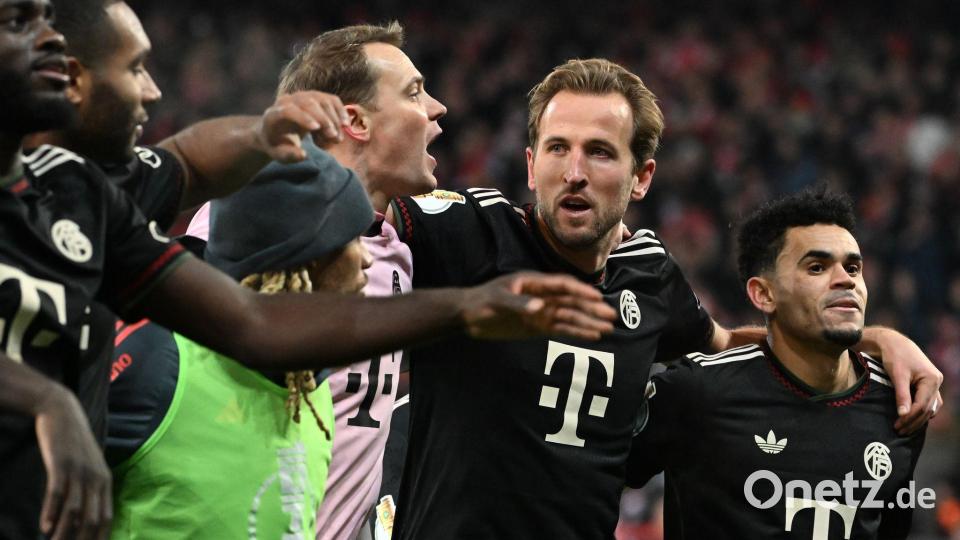 Erst zittern, dann feiern: Die Bayern gewannen knapp. Bild: Soeren Stache/dpa