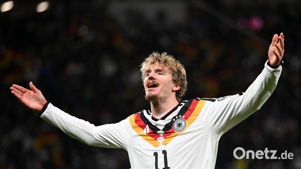 Woltemade erzielte beim 6:0 im entscheidenden WM-Qualifikationsspiel gegen die Slowakei die 1:0-Führung. Bild: Robert Michael/dpa