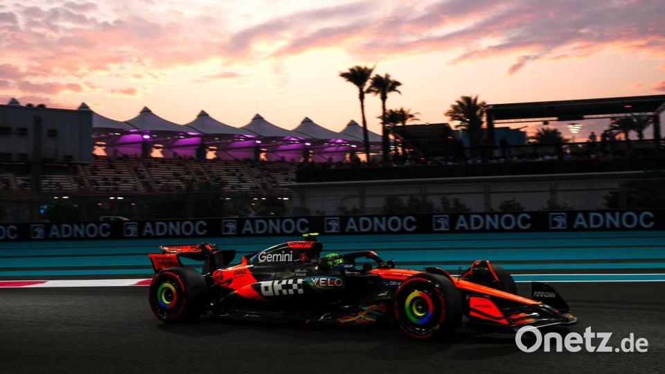 Lando Norris - Erster im Klassement und Schnellster im Training. Bild: David Davies/PA Wire/dpa