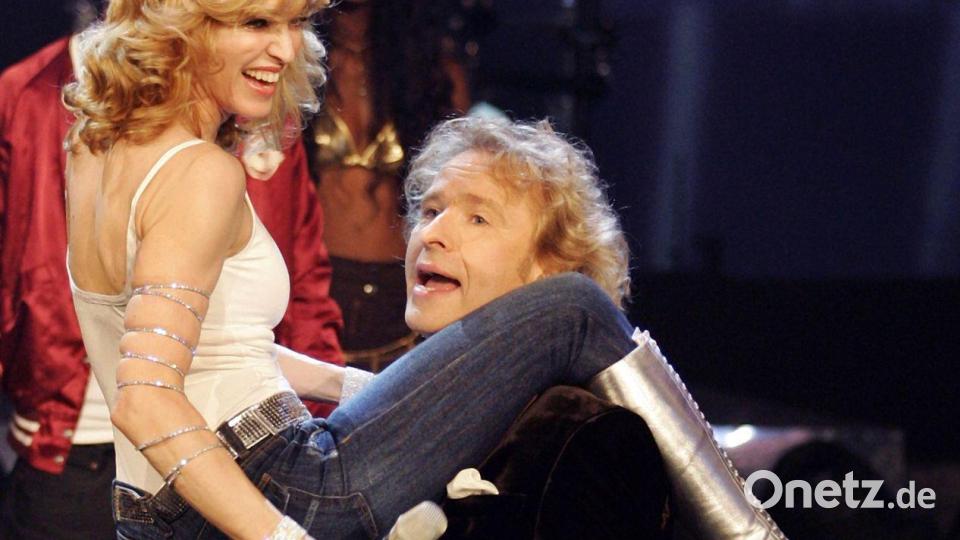 Madonna bei „Wetten, dass..?“ 2005. Bild: Ronald Wittek/dpa Pool/dpa