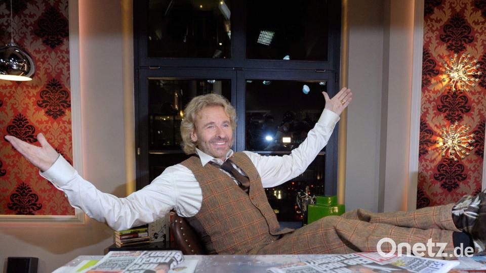 Gottschalk 2012 im Studio seiner später eingestellten ARD-Talkshow „Gottschalk Live“. Bild: picture alliance / dpa