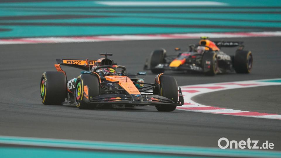 Muss Piastri am Sonntag doch den Weltmeister-Helfer machen? Bild: Altaf Qadri/AP/dpa